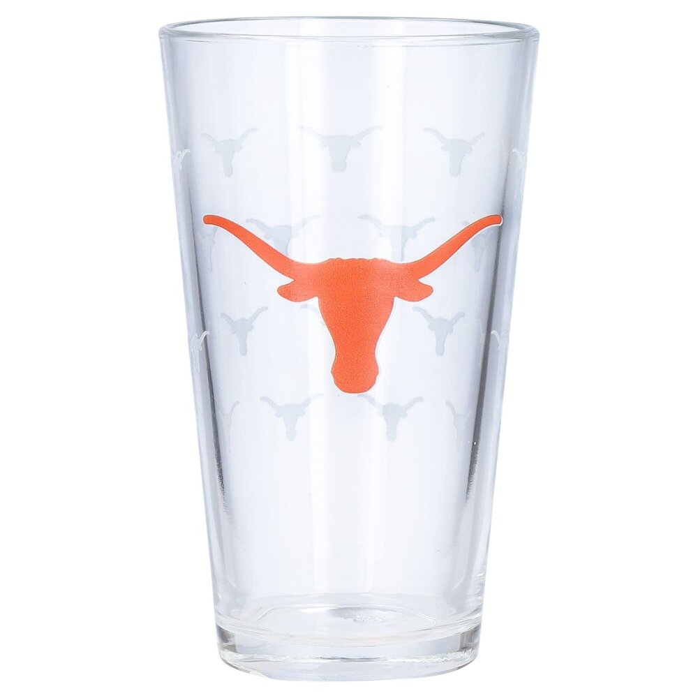 Texas Longhorns	Satin-Etched Logo Pint Glasses
